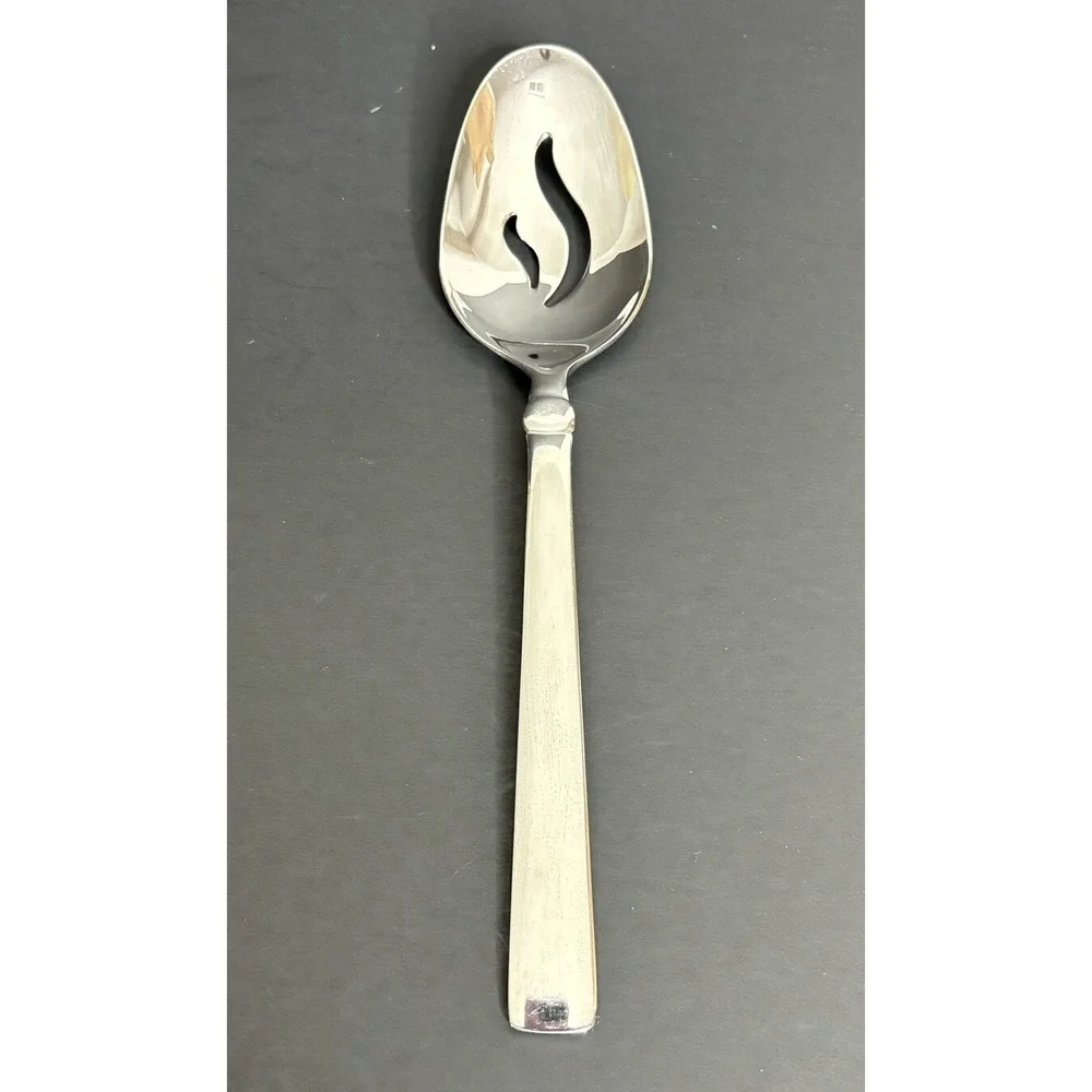 Oneida Attalia 2 Meat Serving Forks and 1 Slotted Spoon Stainless Flatware